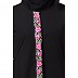 Elegant front open abaya with embroidery work- Black Elegant front open abaya with embroidery work- Black