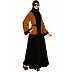 Dual colored Layered abaya- Mustard-Black Dual colored Layered abaya- Mustard-Black