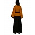 Dual colored Layered abaya- Mustard-Black Dual colored Layered abaya- Mustard-Black
