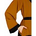 Dual colored Layered abaya- Mustard-Black Dual colored Layered abaya- Mustard-Black