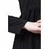 Front open abaya with pintucks- Black Front open abaya with pintucks- Black