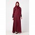 Stonework Umbrella abaya with matching Hijab- Maroon Stonework Umbrella abaya with matching Hijab- Maroon