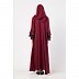 Stonework Umbrella abaya with matching Hijab- Maroon Stonework Umbrella abaya with matching Hijab- Maroon