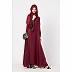 Stonework Umbrella abaya with matching Hijab- Maroon Stonework Umbrella abaya with matching Hijab- Maroon