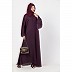 Stonework Umbrella abaya with matching Hijab- Purple Stonework Umbrella abaya with matching Hijab- Purple
