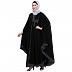 Kaftan abaya with polka dots- Black