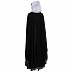 Kaftan abaya with polka dots- Black
