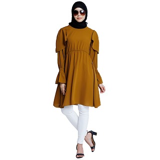 Designer modest tunic- Mustard