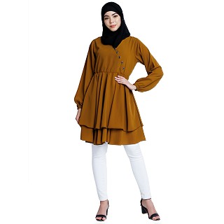 Modest designer tunic- Mustard