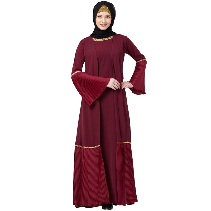 Pleated abaya online on sale