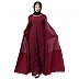 Double layered pleated abaya- Maroon Double layered pleated abaya- Maroon