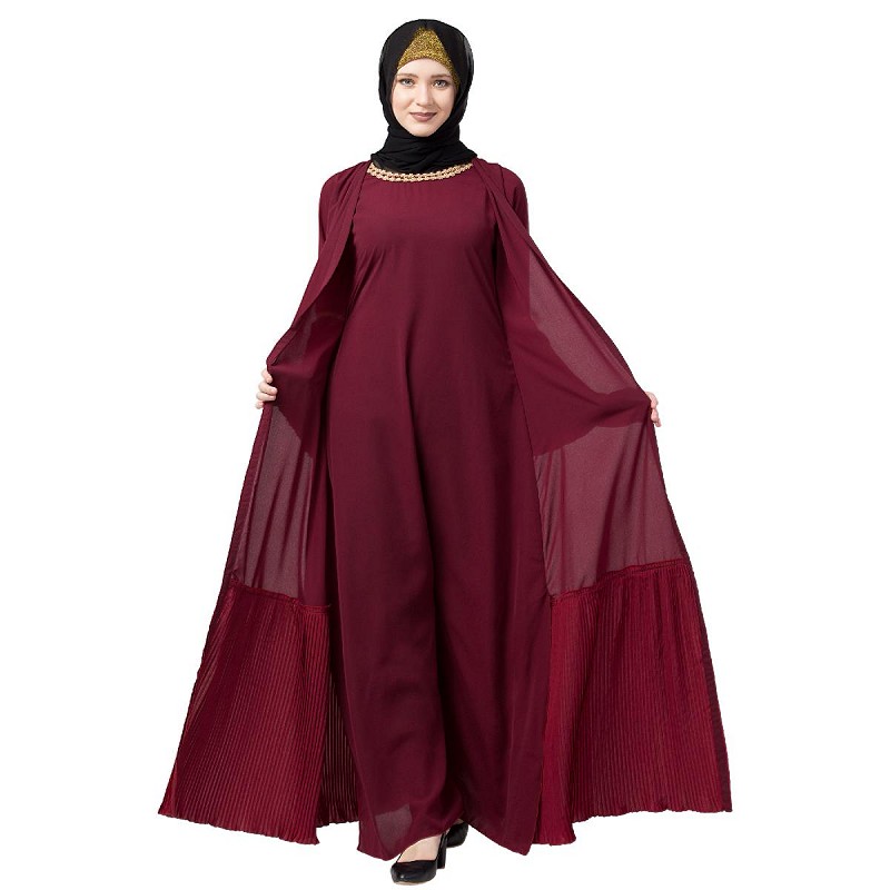 Double layered chiffon abaya Clearance
