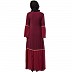 Double layered pleated abaya- Maroon Double layered pleated abaya- Maroon