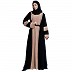 Dual colored Dubai style abaya- Black-Khaki Dual colored Dubai style abaya- Black-Khaki