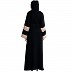 Dual colored Dubai style abaya- Black-Khaki Dual colored Dubai style abaya- Black-Khaki