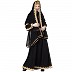 Lehenga abaya with matching Hijab- Black Lehenga abaya with matching Hijab- Black