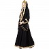 Lehenga abaya with matching Hijab- Black Lehenga abaya with matching Hijab- Black