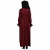 Loose fit Crinkle abaya- Maroon
