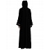 Loose fit abaya with embroidery work- Black Loose fit abaya with embroidery work- Black