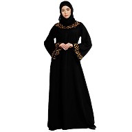 Classic abaya with embroidery work- Black Classic abaya with embroidery work- Black
