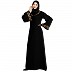 Classic abaya with embroidery work- Black Classic abaya with embroidery work- Black