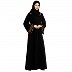 Classic abaya with embroidery work- Black Classic abaya with embroidery work- Black
