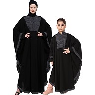 Indo Classic Mother and Daughter matching combo Kaftan-Black Indo Classic Mother and Daughter matching combo Kaftan-Black
