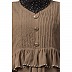 Designer Pintuck abaya with pearl work- Beige