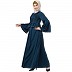 Designer Pintuck abaya with pearl work- Teal Green Designer Pintuck abaya with pearl work- Teal Green