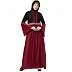 Designer dual colored pleated abaya- Maroon-Black Designer dual colored pleated abaya- Maroon-Black