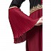 Designer dual colored pleated abaya- Maroon-Black Designer dual colored pleated abaya- Maroon-Black