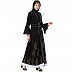 Printed Shrug with Inner abaya- Black Printed Shrug with Inner abaya- Black