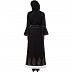 Printed Shrug with Inner abaya- Black Printed Shrug with Inner abaya- Black