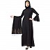 Printed Shrug with Inner abaya- Black Printed Shrug with Inner abaya- Black
