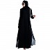 Georgette Shrug with Inner abaya- Black Georgette Shrug with Inner abaya- Black