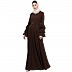 Umbrella abaya with bell sleeves- Coffee Brown Umbrella abaya with bell sleeves- Coffee Brown