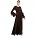 Umbrella abaya with bell sleeves- Coffee Brown Umbrella abaya with bell sleeves- Coffee Brown