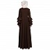 Umbrella abaya with bell sleeves- Coffee Brown Umbrella abaya with bell sleeves- Coffee Brown