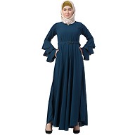 Umbrella abaya with bell sleeves- Teal Green Umbrella abaya with bell sleeves- Teal Green