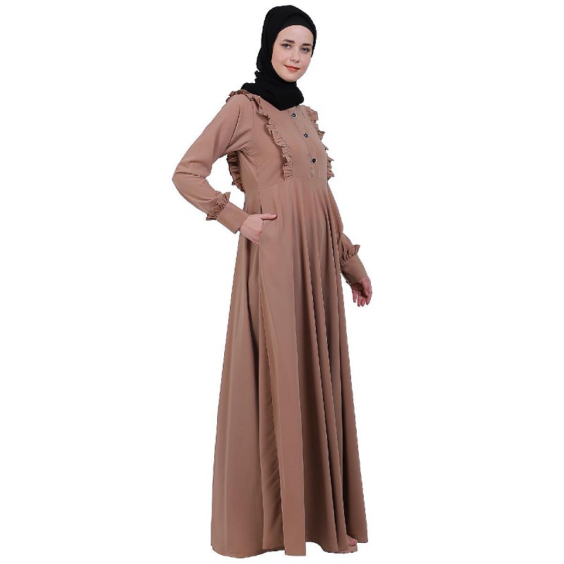Abaya with frills clearance