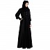 Umbrella abaya in shiny nida fabric- Black Umbrella abaya in shiny nida fabric- Black