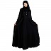 Umbrella abaya in shiny nida fabric- Black Umbrella abaya in shiny nida fabric- Black