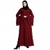 Loose Fit Umbrella abaya with bell sleeves- Maroon Loose Fit Umbrella abaya with bell sleeves- Maroon