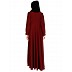 Umbrella abaya with potli buttons neck design- Maroon Umbrella abaya with potli buttons neck design- Maroon