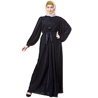 Designer velvet Bridal abaya- Blue Designer velvet Bridal abaya- Blue
