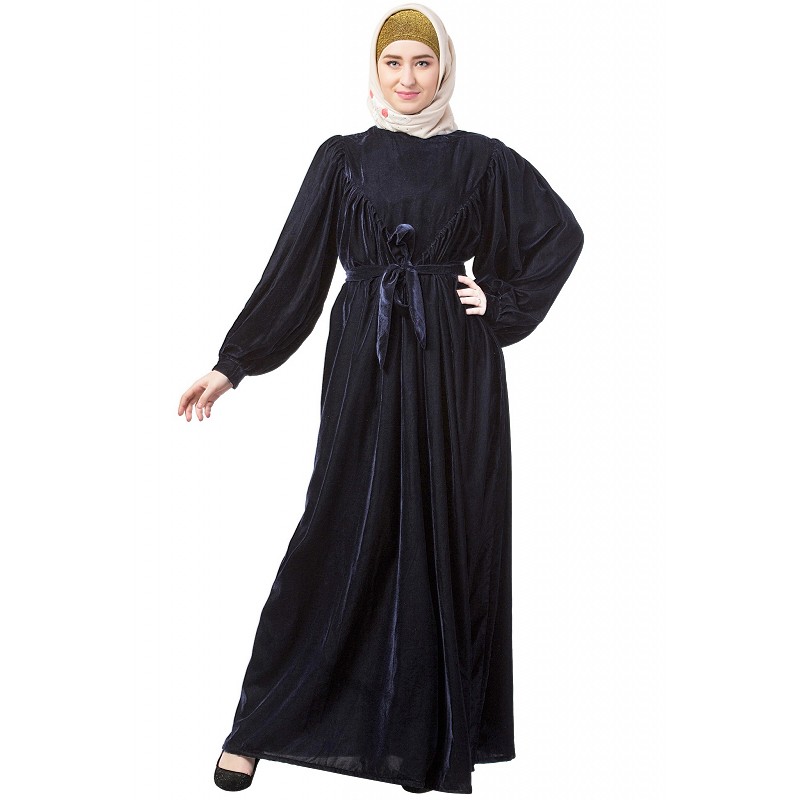 Abaya online Buy designer velvet Bridal abaya at www.shiddat