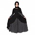 Polka dotted asymmetrical matching combo dress for mother and daughter- black
