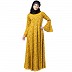 Matching Umbrella dress combo abaya for mother and daughter- Mustard printed Matching Umbrella dress combo abaya for mother and daughter- Mustard printed