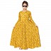 Matching Umbrella dress combo abaya for mother and daughter- Mustard printed