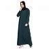 A-line inner abaya- Bottle Green